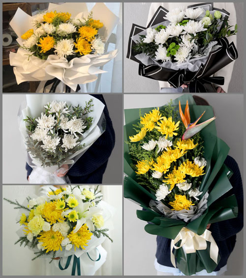 贵州六盘水六枝特区新窑镇播雨村白事花束代送